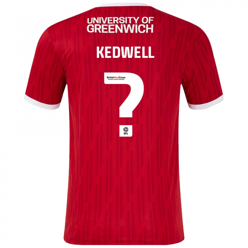 Kinder Harvey Kedwell #0 Rot Weiß Heimtrikot Trikot 2024/25 T-Shirt