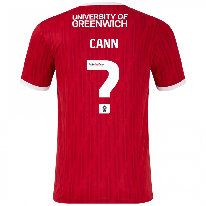 Kinder Ethan Cann #0 Rot Weiß Heimtrikot Trikot 2024/25 T-Shirt