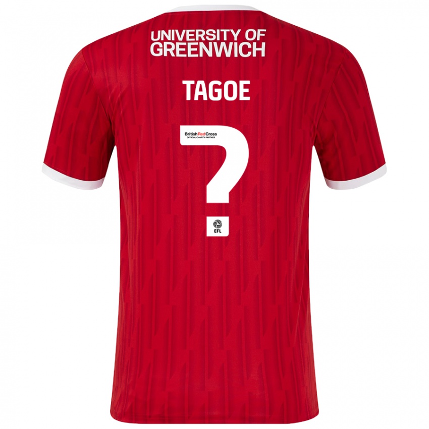 Kinder Bradley Tagoe #0 Rot Weiß Heimtrikot Trikot 2024/25 T-Shirt