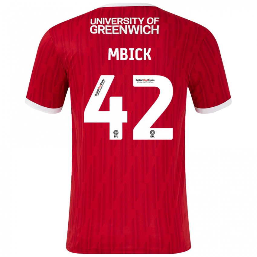 Kinder Micah Mbick #42 Rot Weiß Heimtrikot Trikot 2024/25 T-Shirt