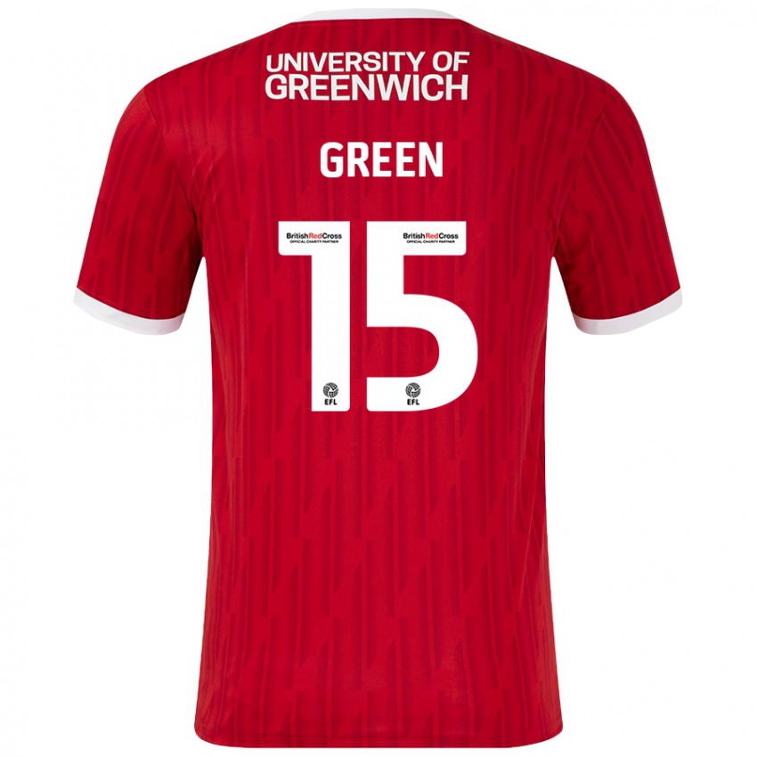 Kinder Kayleigh Green #15 Rot Weiß Heimtrikot Trikot 2024/25 T-Shirt