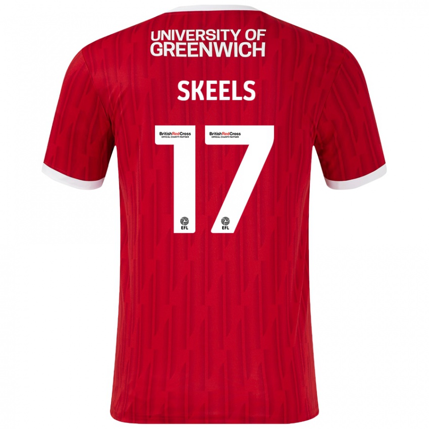 Kinder Kiera Skeels #17 Rot Weiß Heimtrikot Trikot 2024/25 T-Shirt