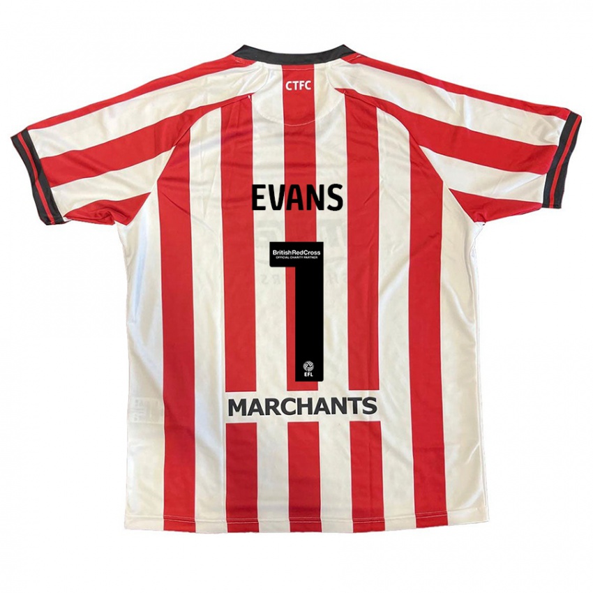 Kinder Owen Evans #1 Rot Weiß Heimtrikot Trikot 2024/25 T-Shirt