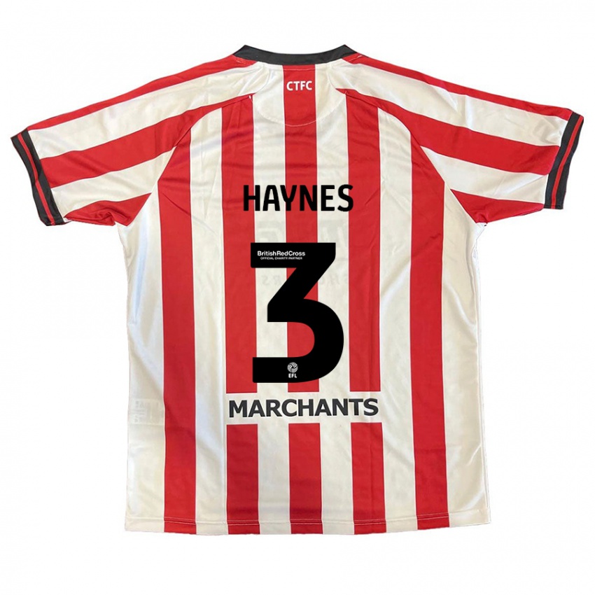 Kinder Ryan Haynes #3 Rot Weiß Heimtrikot Trikot 2024/25 T-Shirt