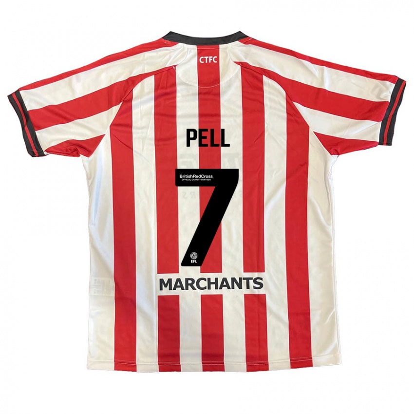 Kinder Harry Pell #7 Rot Weiß Heimtrikot Trikot 2024/25 T-Shirt