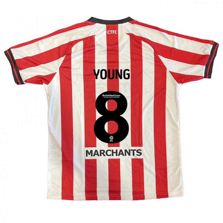 Kinder Luke Young #8 Rot Weiß Heimtrikot Trikot 2024/25 T-Shirt