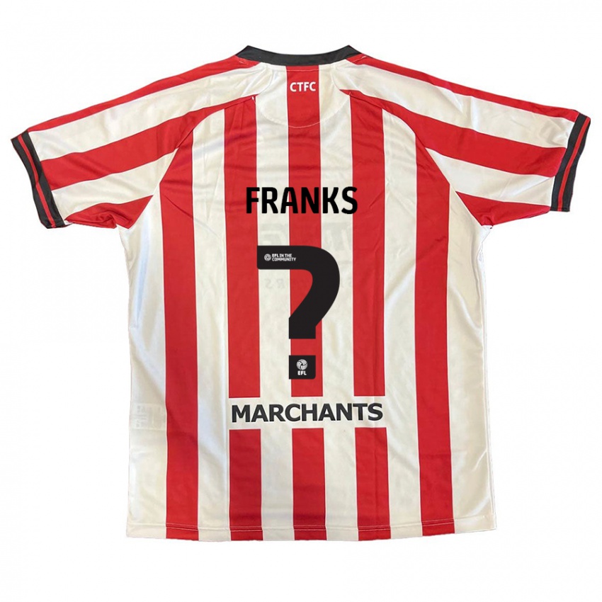 Kinder Jude Franks #0 Rot Weiß Heimtrikot Trikot 2024/25 T-Shirt