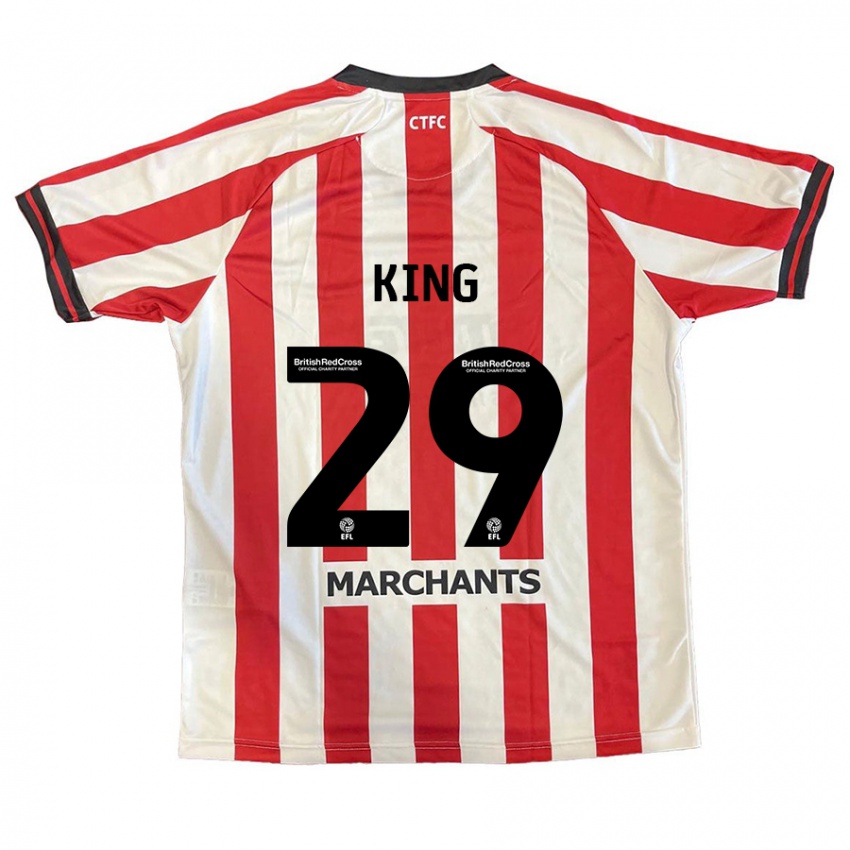 Kinder Tom King #29 Rot Weiß Heimtrikot Trikot 2024/25 T-Shirt