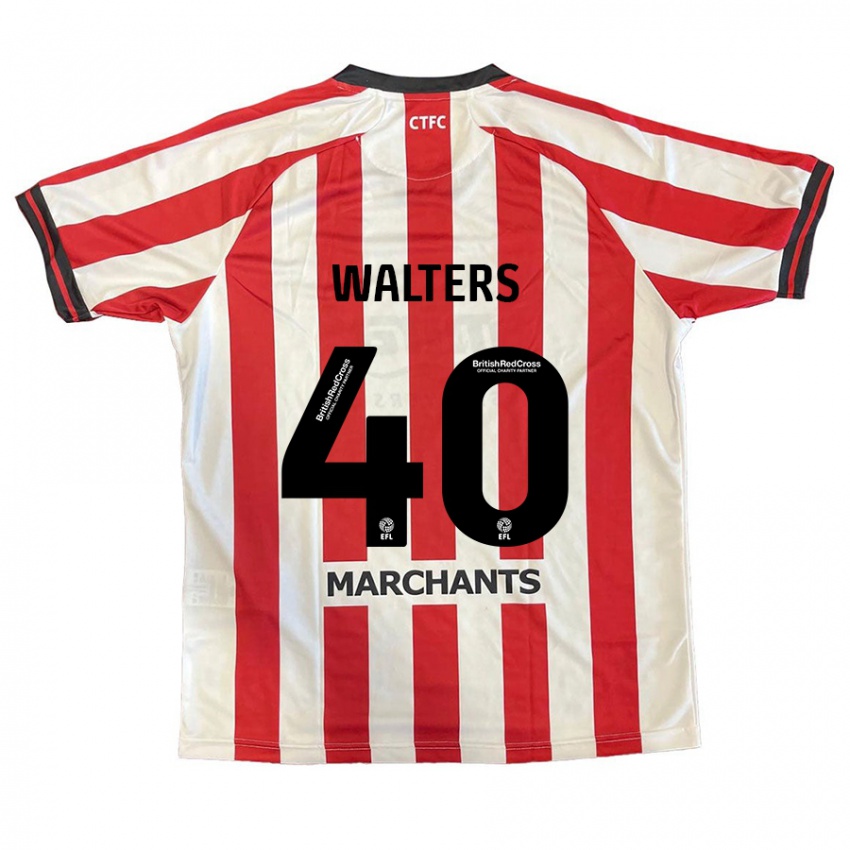 Kinder Cameron Walters #40 Rot Weiß Heimtrikot Trikot 2024/25 T-Shirt