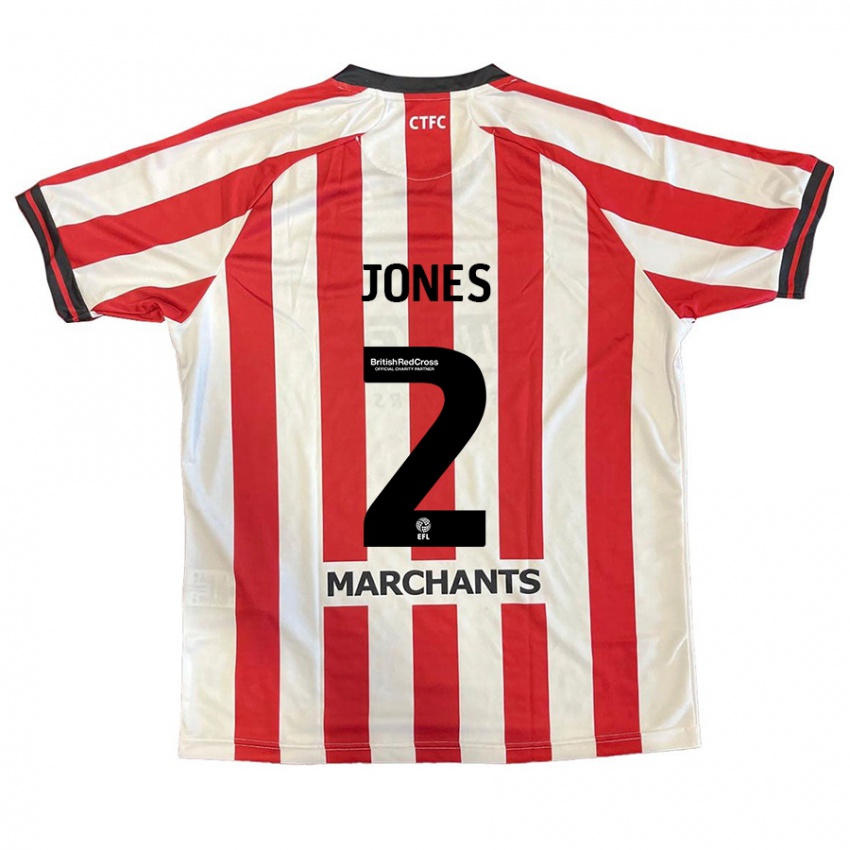 Kinder Courtney Jones #2 Rot Weiß Heimtrikot Trikot 2024/25 T-Shirt