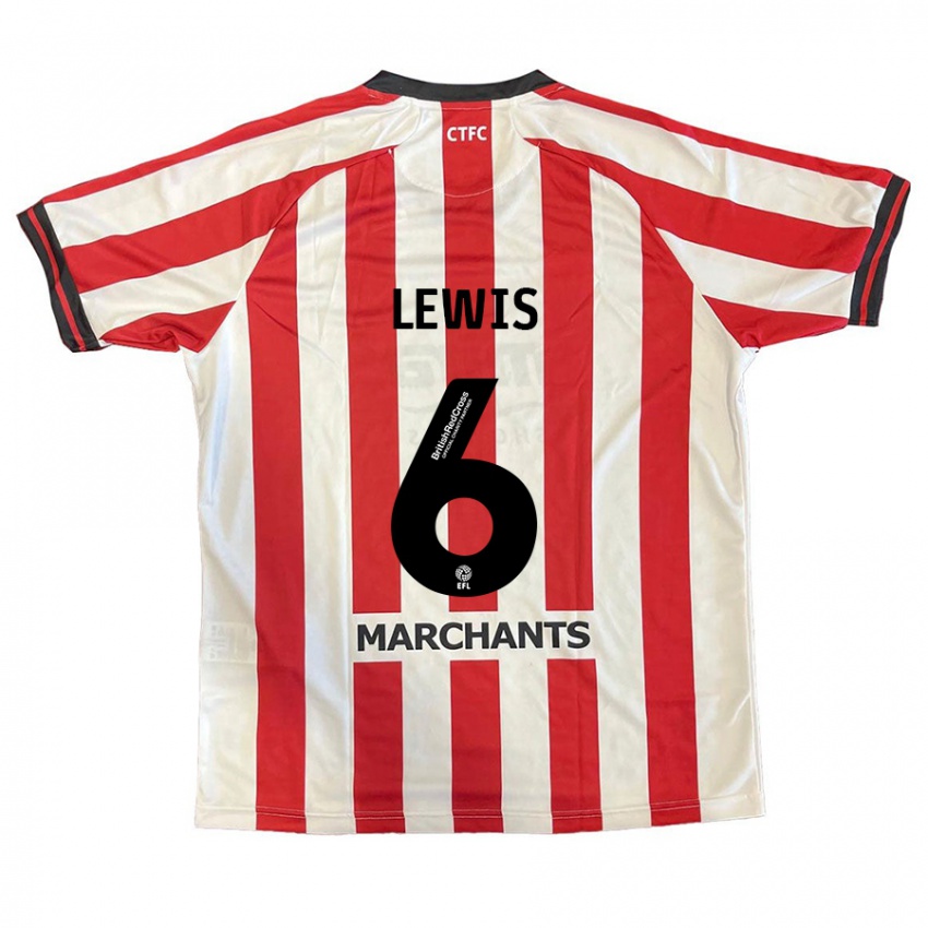 Kinder Megan Lewis #6 Rot Weiß Heimtrikot Trikot 2024/25 T-Shirt