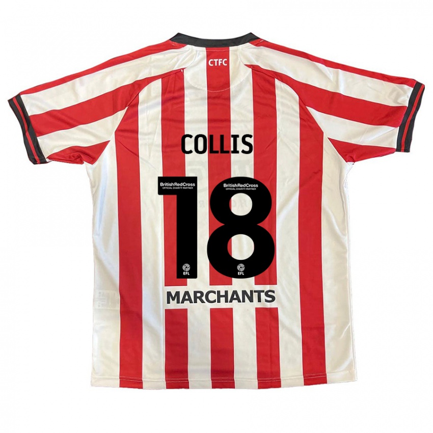 Kinder Maisy Collis #18 Rot Weiß Heimtrikot Trikot 2024/25 T-Shirt