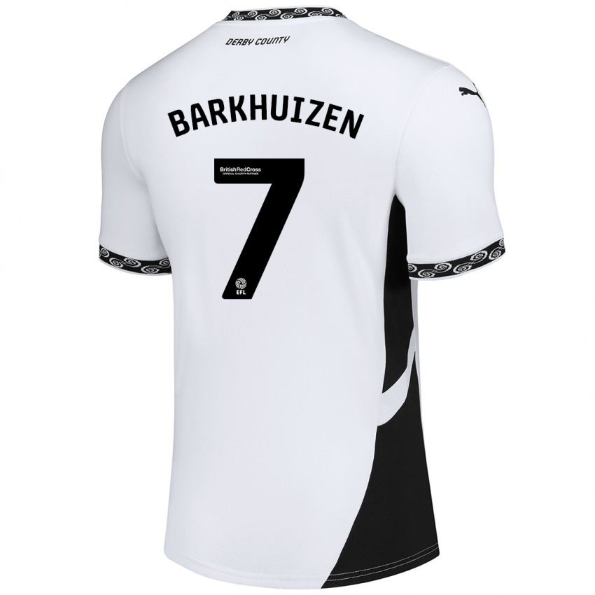 Kinder Tom Barkhuizen #7 Weiß Schwarz Heimtrikot Trikot 2024/25 T-Shirt