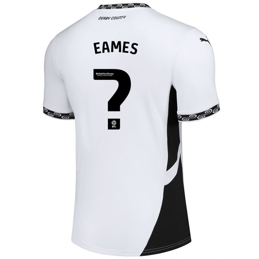 Kinder Owen Eames #0 Weiß Schwarz Heimtrikot Trikot 2024/25 T-Shirt