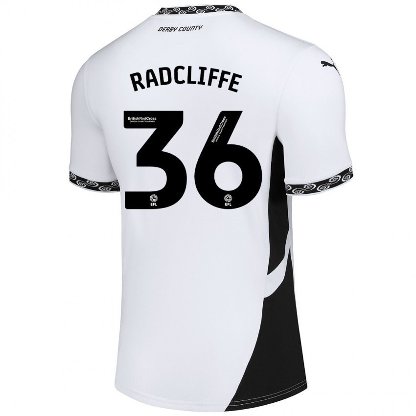 Kinder Ben Radcliffe #36 Weiß Schwarz Heimtrikot Trikot 2024/25 T-Shirt