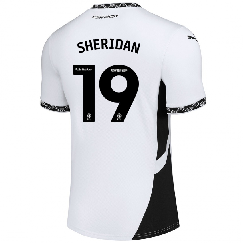 Kinder Isabel Sheridan #19 Weiß Schwarz Heimtrikot Trikot 2024/25 T-Shirt