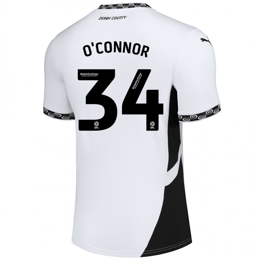 Kinder Dolcie O'connor #34 Weiß Schwarz Heimtrikot Trikot 2024/25 T-Shirt