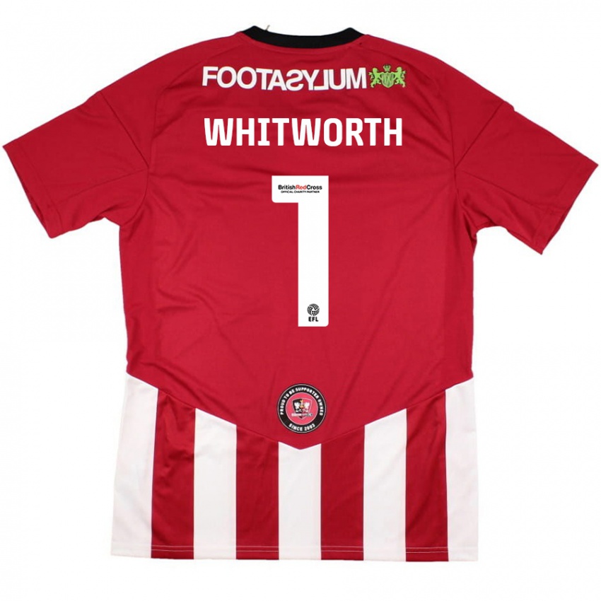 Kinder Joe Whitworth #1 Rot Weiß Heimtrikot Trikot 2024/25 T-Shirt