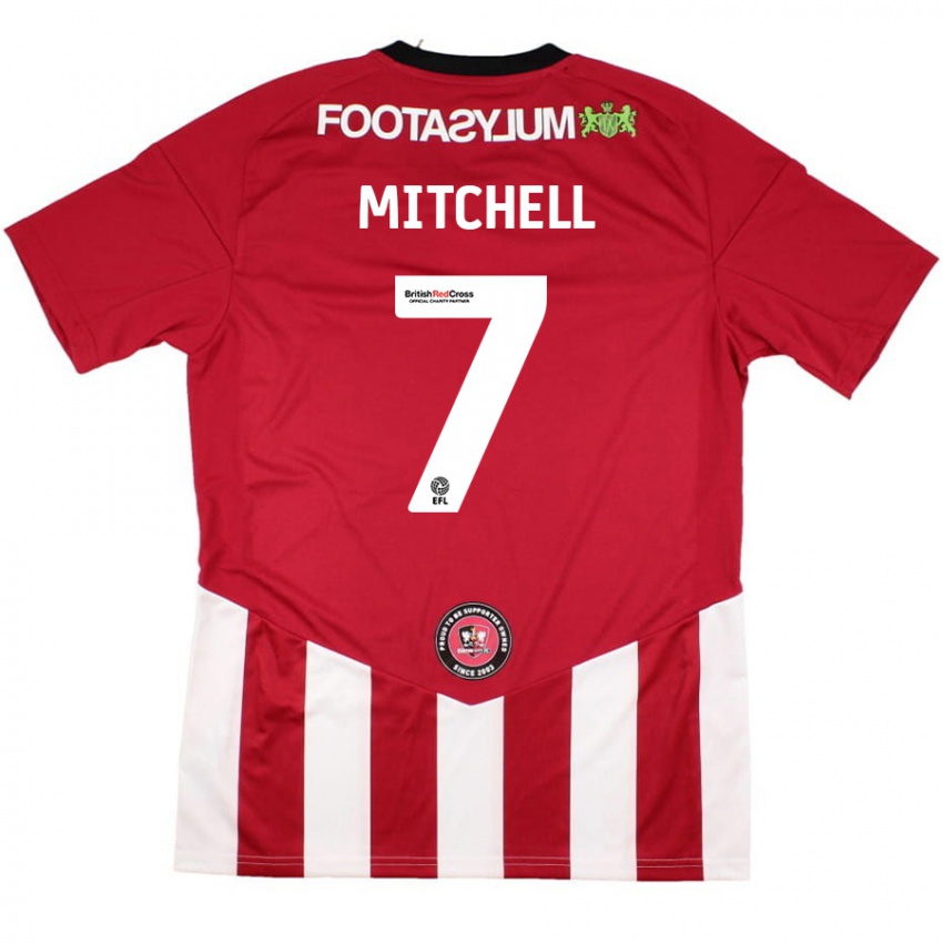 Kinder Demetri Mitchell #7 Rot Weiß Heimtrikot Trikot 2024/25 T-Shirt