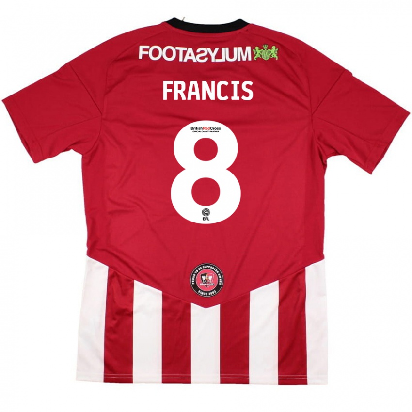 Kinder Ed Francis #8 Rot Weiß Heimtrikot Trikot 2024/25 T-Shirt