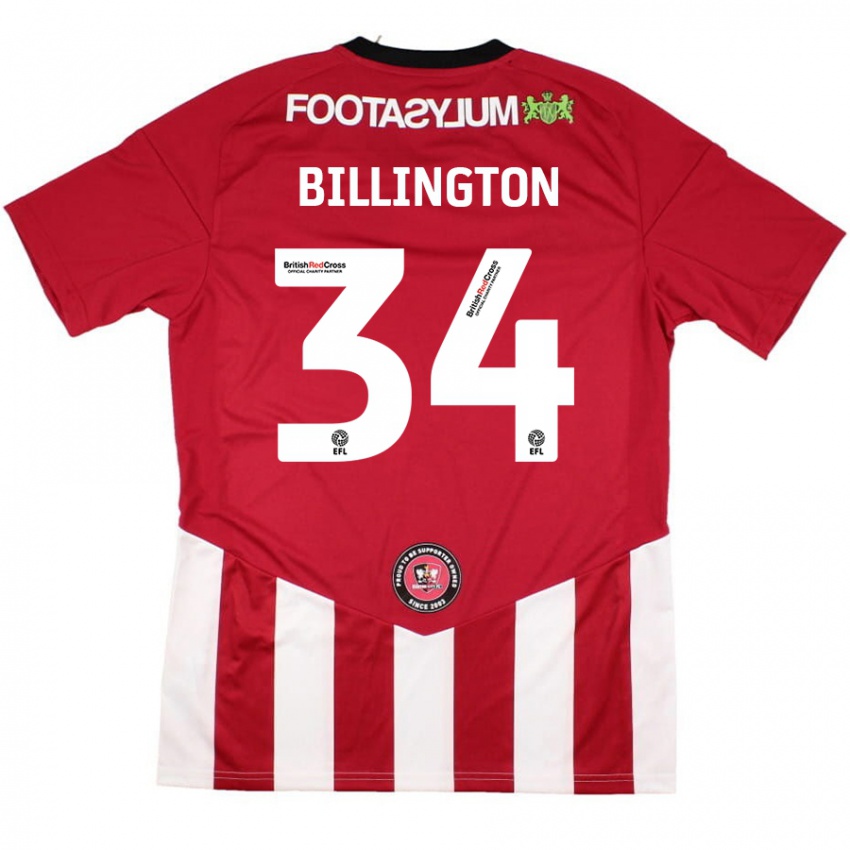 Kinder Gabe Billington #34 Rot Weiß Heimtrikot Trikot 2024/25 T-Shirt