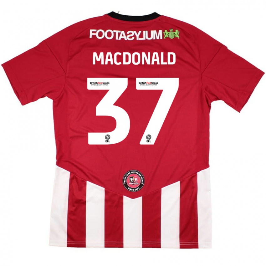 Kinder Shaun Macdonald #37 Rot Weiß Heimtrikot Trikot 2024/25 T-Shirt