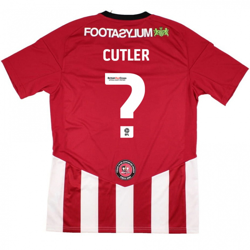 Kinder Theo Cutler #0 Rot Weiß Heimtrikot Trikot 2024/25 T-Shirt