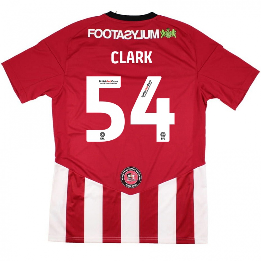 Kinder Max Clark #54 Rot Weiß Heimtrikot Trikot 2024/25 T-Shirt