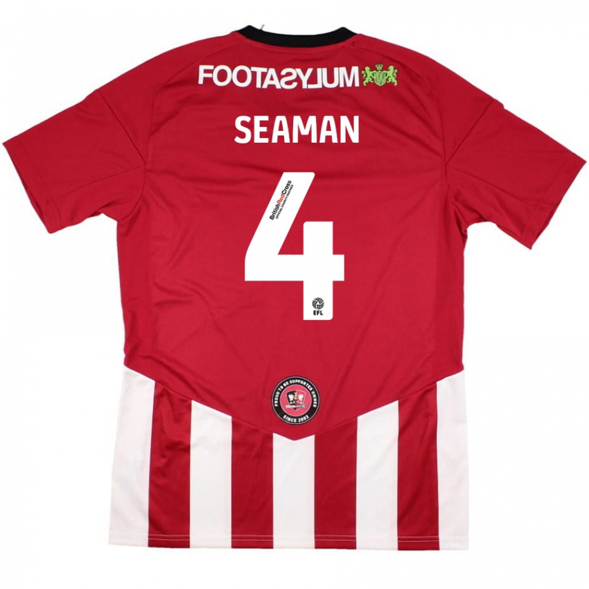 Kinder Jaydee Seaman #4 Rot Weiß Heimtrikot Trikot 2024/25 T-Shirt