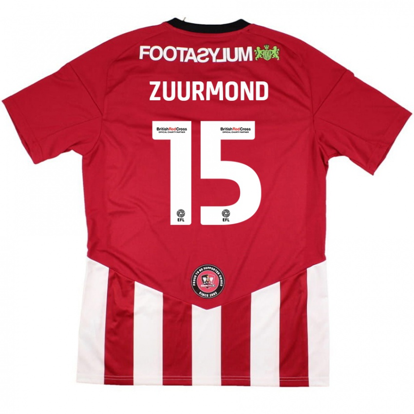 Kinder Ishbel Zuurmond #15 Rot Weiß Heimtrikot Trikot 2024/25 T-Shirt