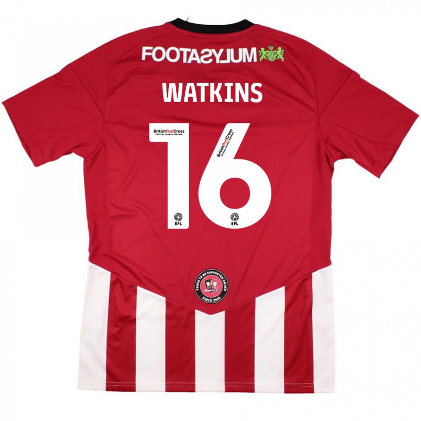 Kinder Zoe Watkins #16 Rot Weiß Heimtrikot Trikot 2024/25 T-Shirt