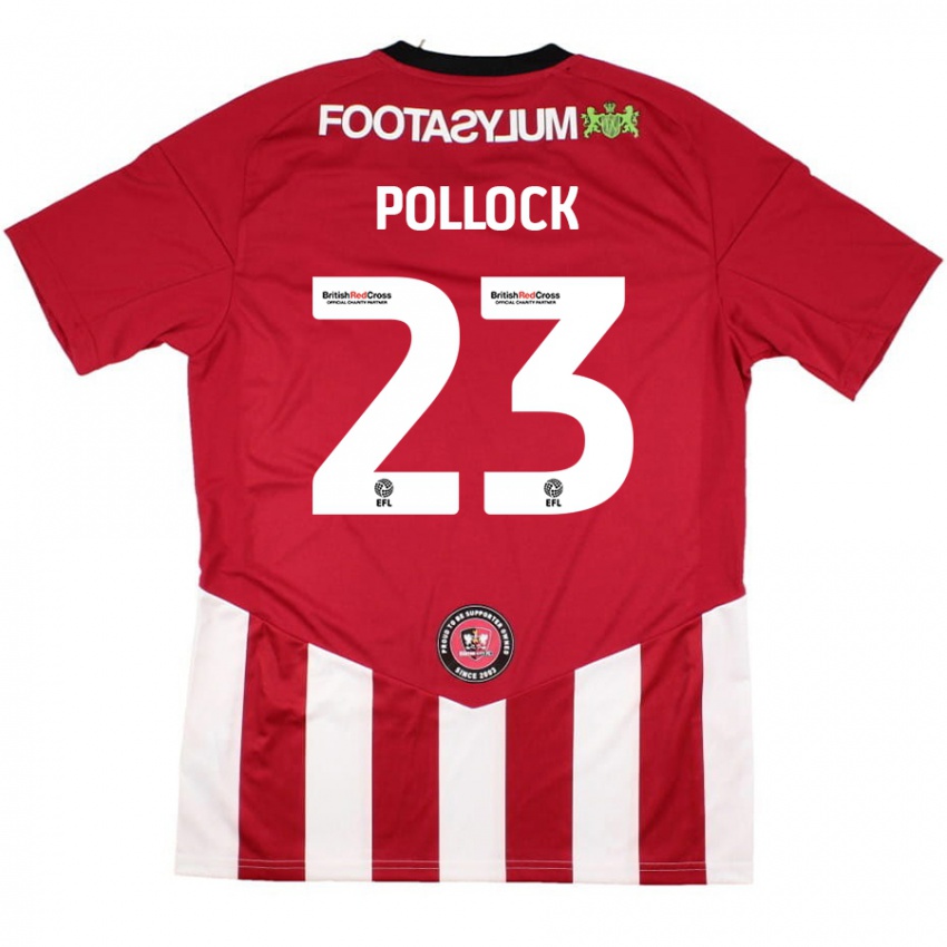 Kinder Amber Pollock #23 Rot Weiß Heimtrikot Trikot 2024/25 T-Shirt