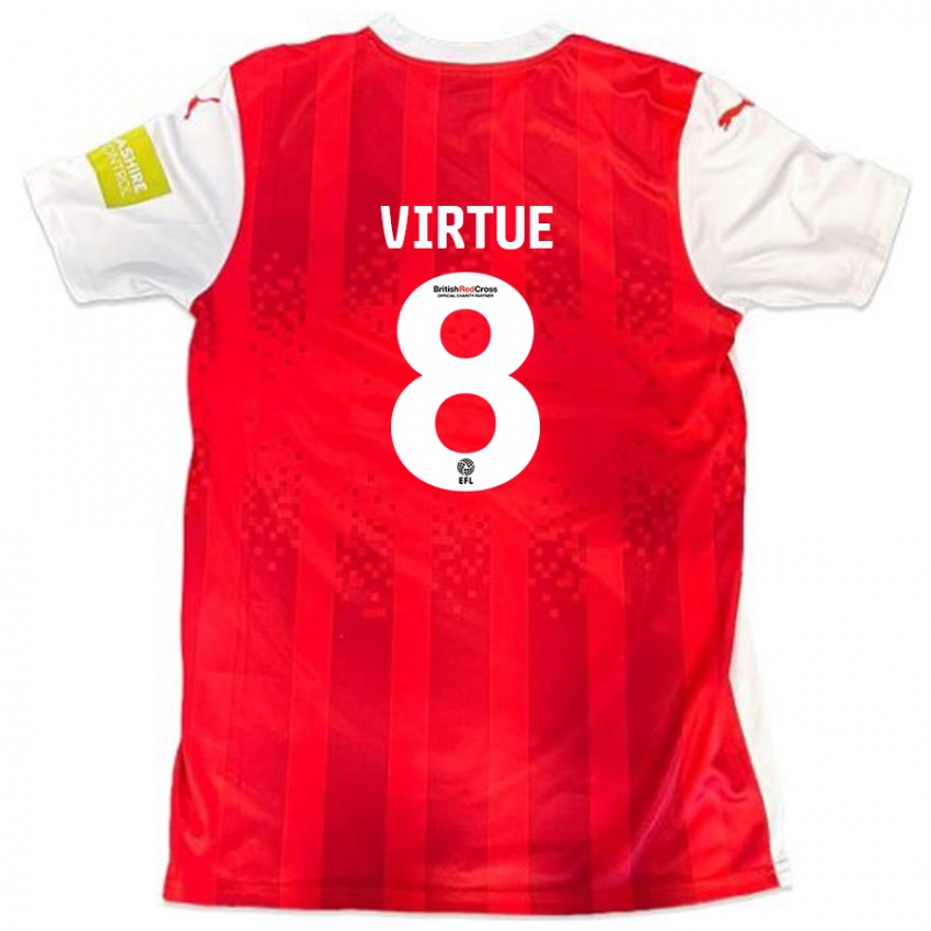 Kinder Matty Virtue #8 Rot Weiß Heimtrikot Trikot 2024/25 T-Shirt