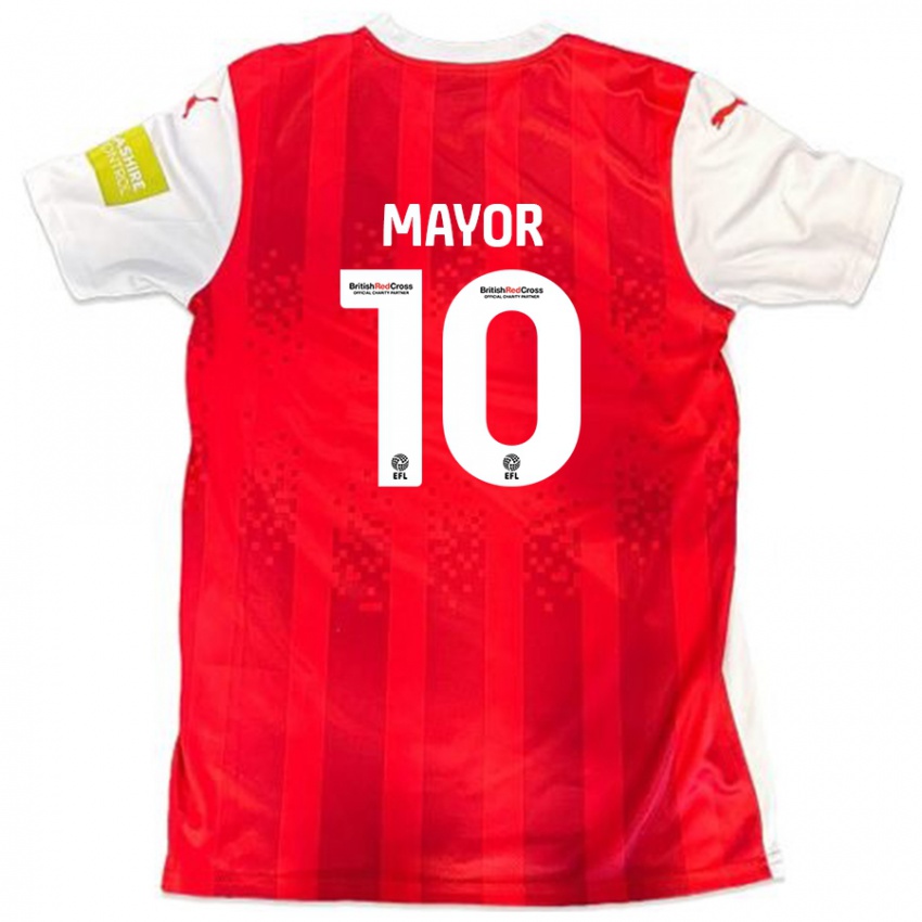 Kinder Danny Mayor #10 Rot Weiß Heimtrikot Trikot 2024/25 T-Shirt