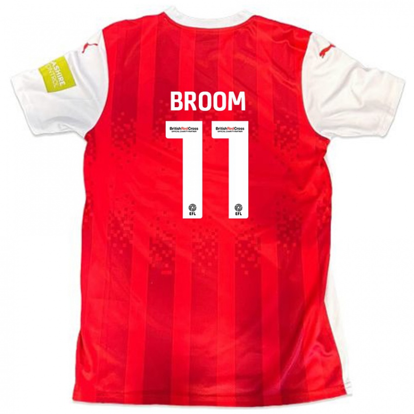 Kinder Ryan Broom #11 Rot Weiß Heimtrikot Trikot 2024/25 T-Shirt