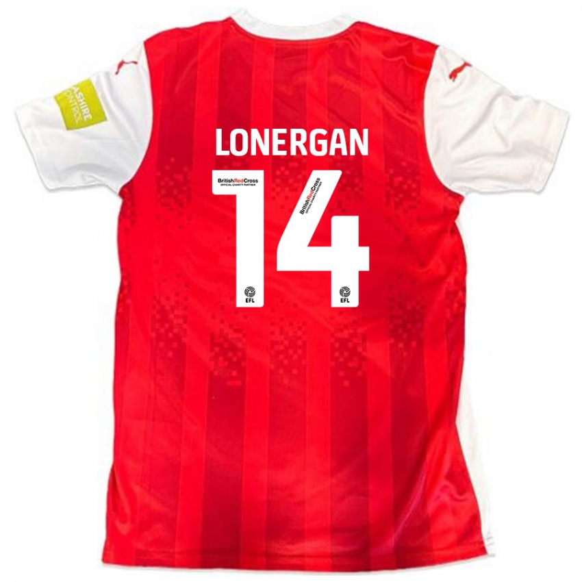 Kinder Tommy Lonergan #14 Rot Weiß Heimtrikot Trikot 2024/25 T-Shirt