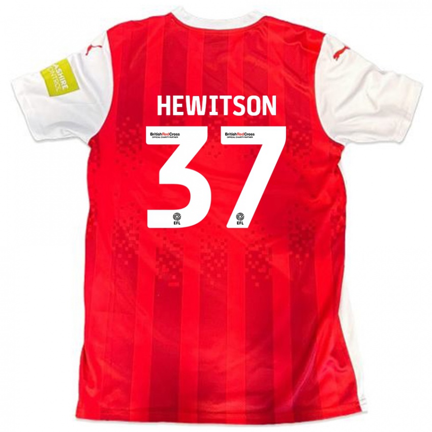 Kinder Luke Hewitson #37 Rot Weiß Heimtrikot Trikot 2024/25 T-Shirt