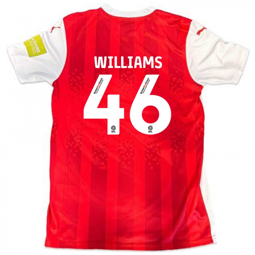 Kinder Theo Williams #46 Rot Weiß Heimtrikot Trikot 2024/25 T-Shirt