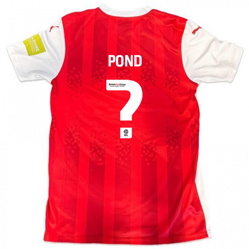 Kinder Nathan Pond #0 Rot Weiß Heimtrikot Trikot 2024/25 T-Shirt