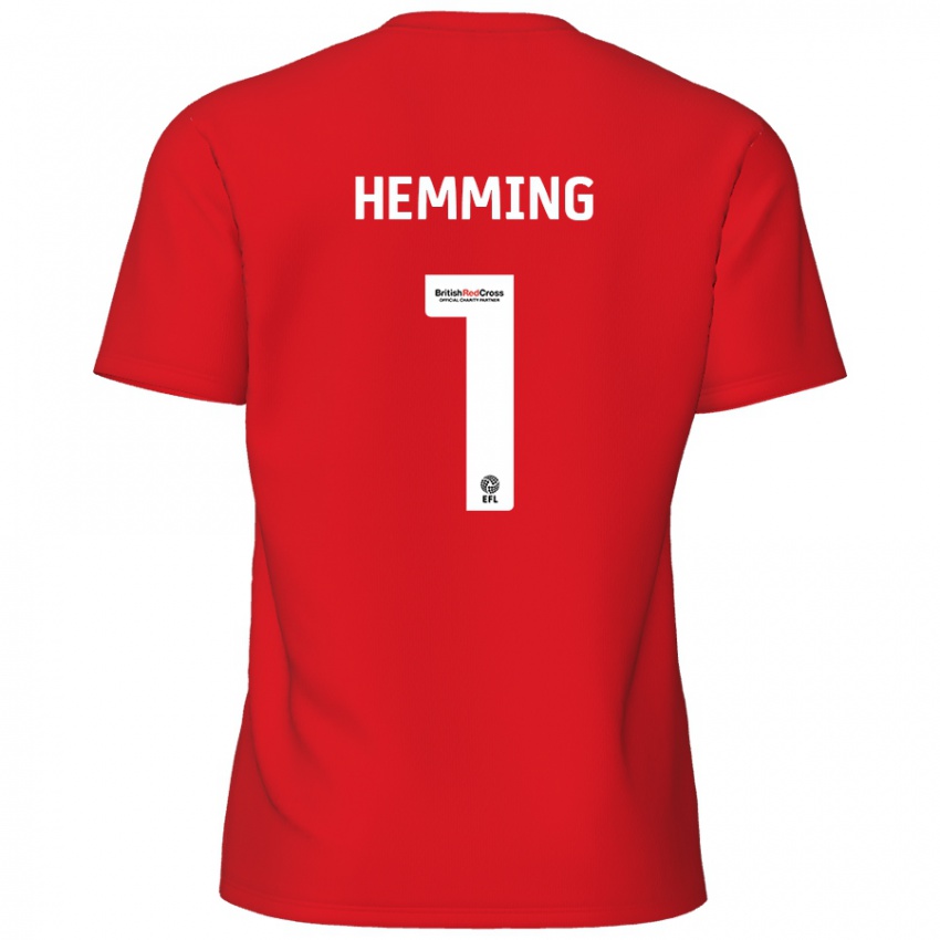 Kinder Zach Hemming #1 Rot Heimtrikot Trikot 2024/25 T-Shirt