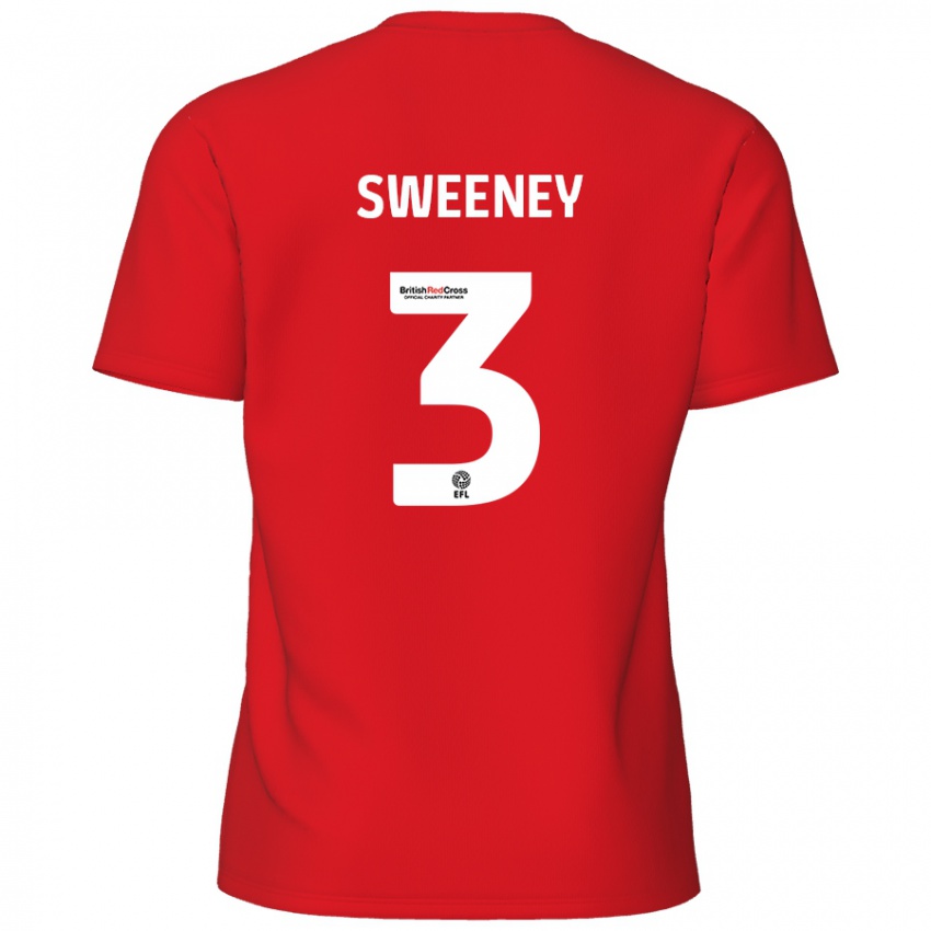 Kinder Jayden Sweeney #3 Rot Heimtrikot Trikot 2024/25 T-Shirt