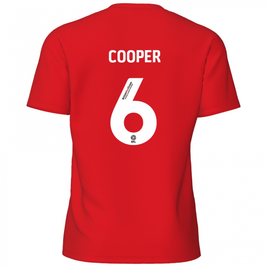 Kinder Brandon Cooper #6 Rot Heimtrikot Trikot 2024/25 T-Shirt