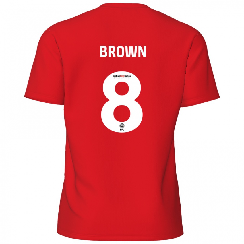 Kinder Jordan Brown #8 Rot Heimtrikot Trikot 2024/25 T-Shirt