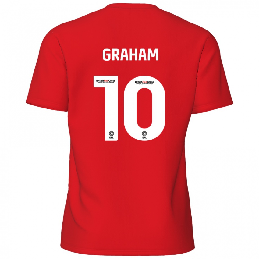 Kinder Jordan Graham #10 Rot Heimtrikot Trikot 2024/25 T-Shirt