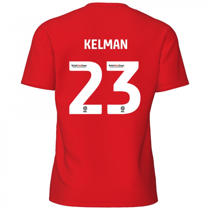 Kinder Charlie Kelman #23 Rot Heimtrikot Trikot 2024/25 T-Shirt