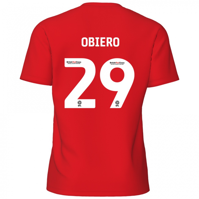 Kinder Zech Obiero #29 Rot Heimtrikot Trikot 2024/25 T-Shirt