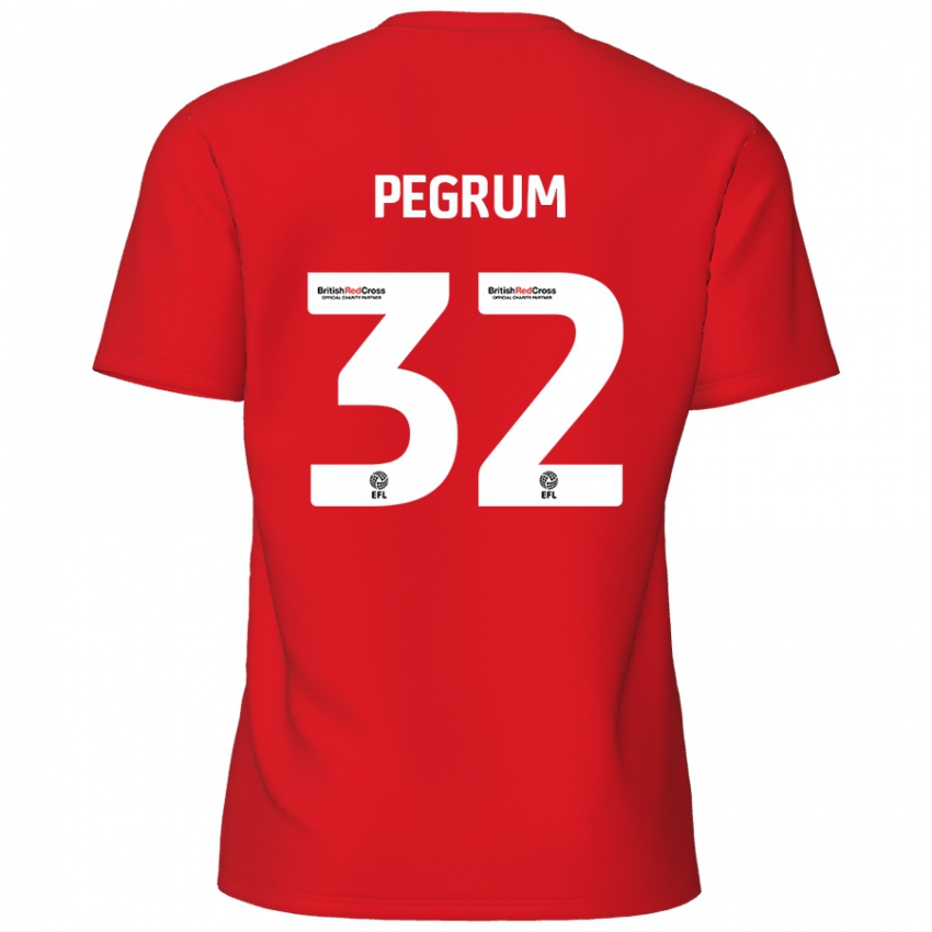 Kinder Charlie Pegrum #32 Rot Heimtrikot Trikot 2024/25 T-Shirt