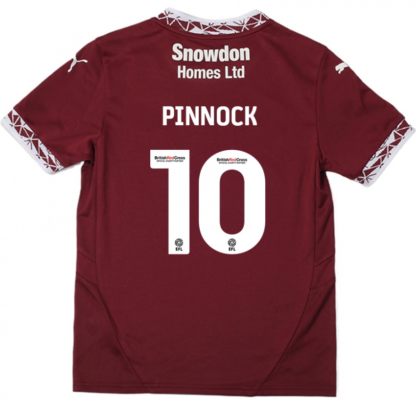 Kinder Mitch Pinnock #10 Burgundrot Heimtrikot Trikot 2024/25 T-Shirt