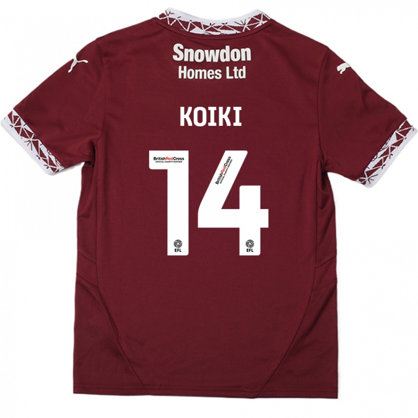 Kinder Ali Koiki #14 Burgundrot Heimtrikot Trikot 2024/25 T-Shirt