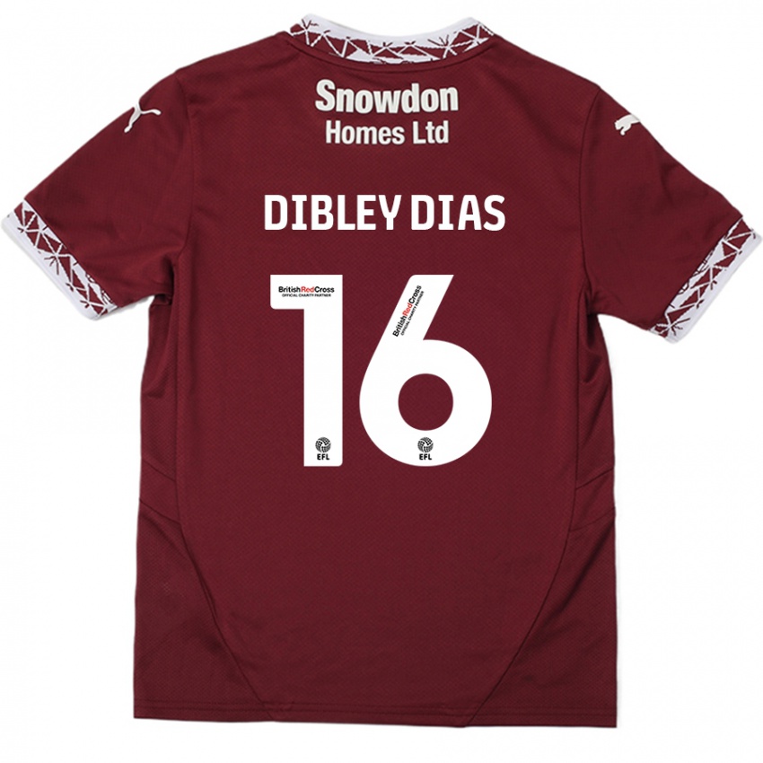 Kinder Matt Dibley-Dias #16 Burgundrot Heimtrikot Trikot 2024/25 T-Shirt